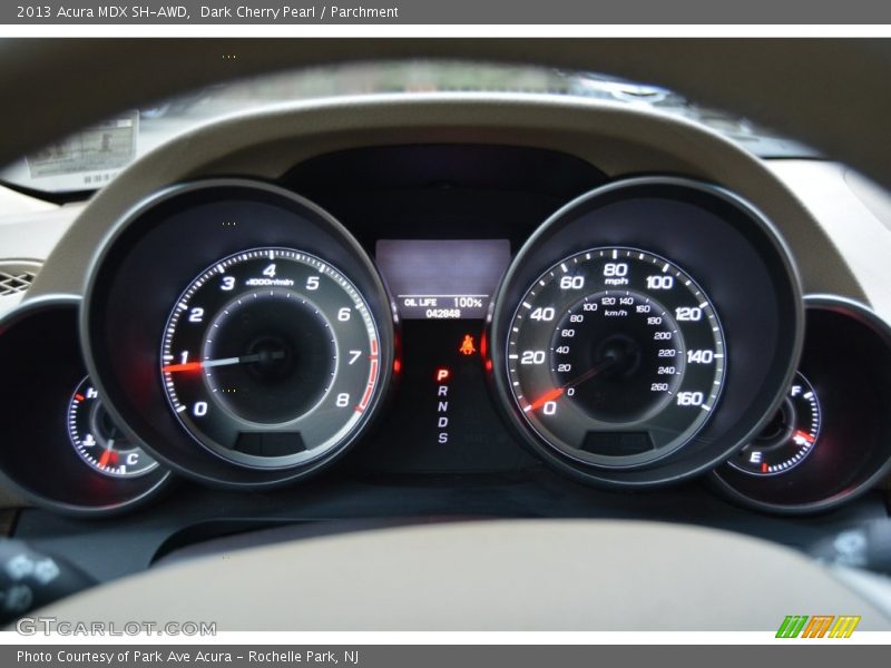 Dark Cherry Pearl / Parchment 2013 Acura MDX SH-AWD