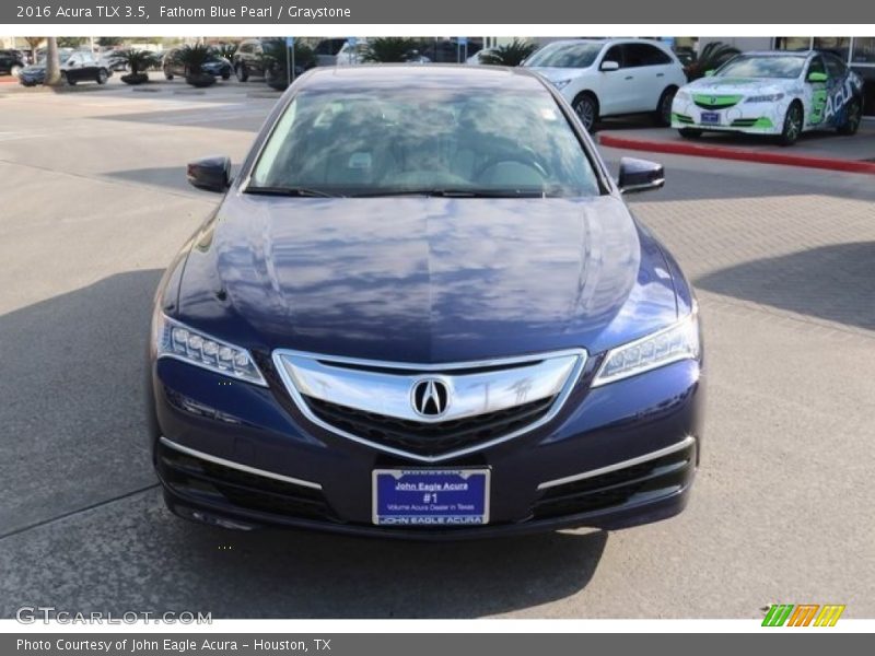 Fathom Blue Pearl / Graystone 2016 Acura TLX 3.5