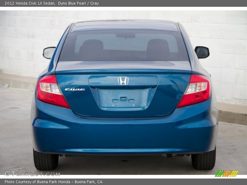 Dyno Blue Pearl / Gray 2012 Honda Civic LX Sedan