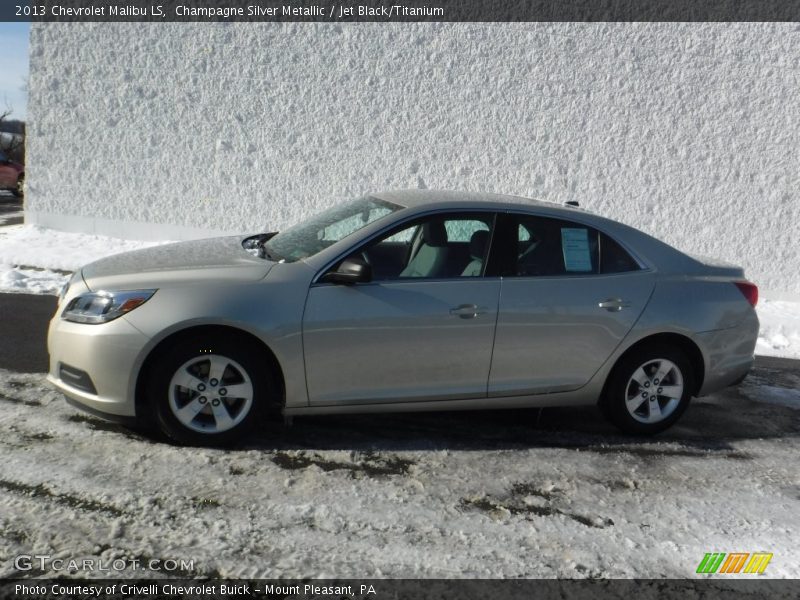 Champagne Silver Metallic / Jet Black/Titanium 2013 Chevrolet Malibu LS