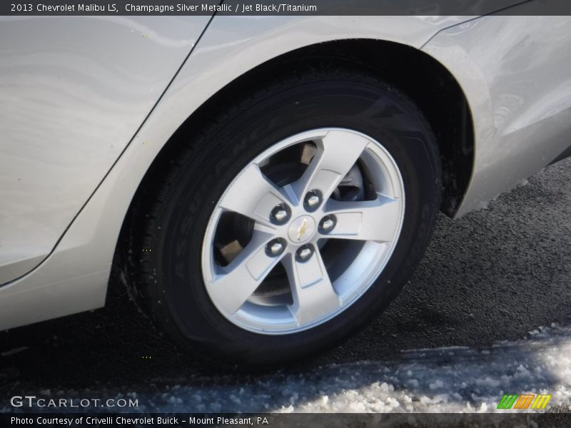 Champagne Silver Metallic / Jet Black/Titanium 2013 Chevrolet Malibu LS