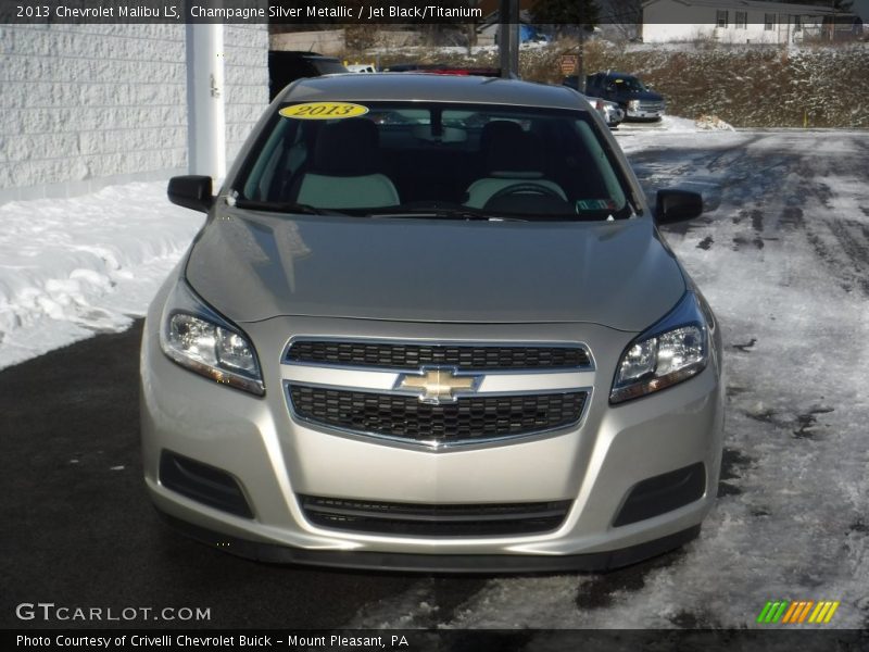 Champagne Silver Metallic / Jet Black/Titanium 2013 Chevrolet Malibu LS