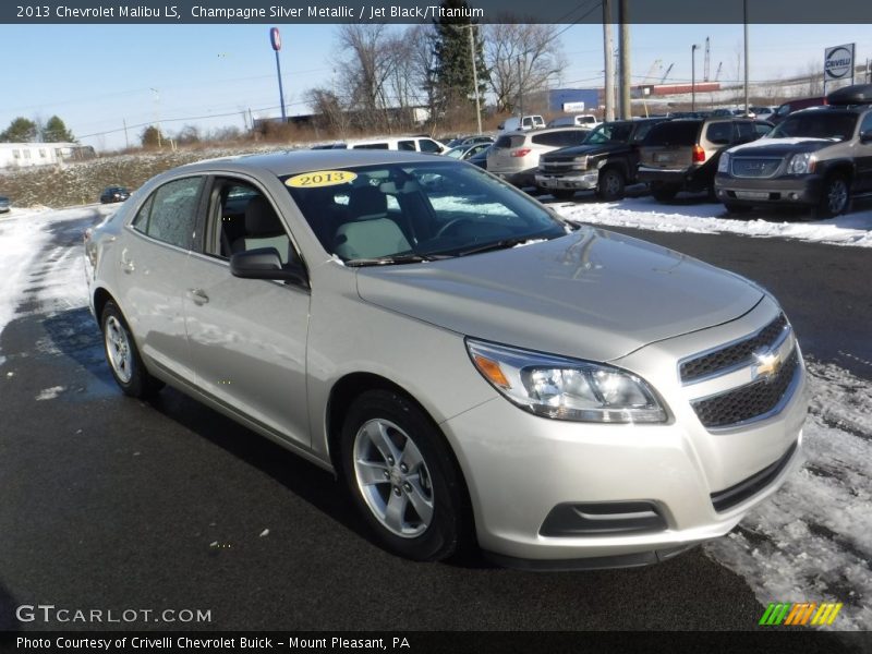 Champagne Silver Metallic / Jet Black/Titanium 2013 Chevrolet Malibu LS