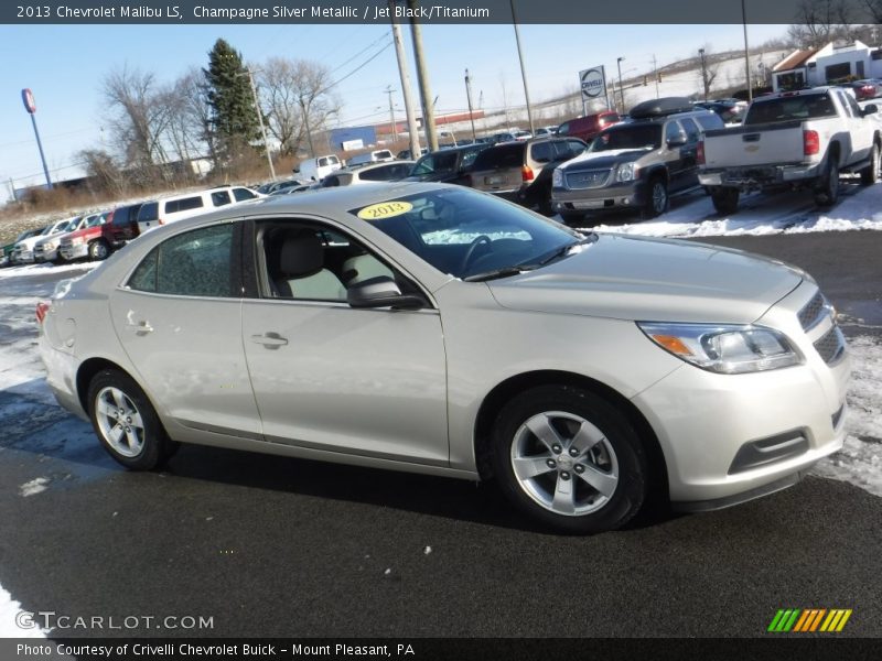 Champagne Silver Metallic / Jet Black/Titanium 2013 Chevrolet Malibu LS