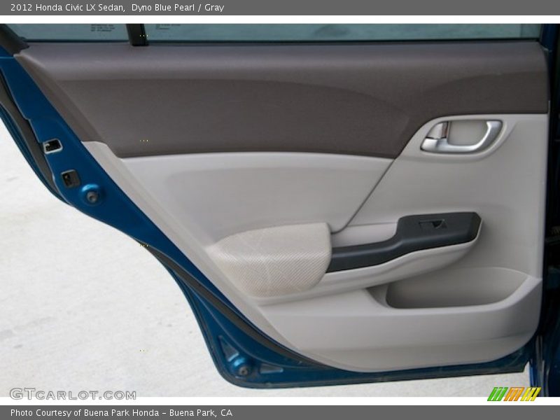 Dyno Blue Pearl / Gray 2012 Honda Civic LX Sedan