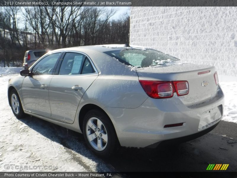 Champagne Silver Metallic / Jet Black/Titanium 2013 Chevrolet Malibu LS