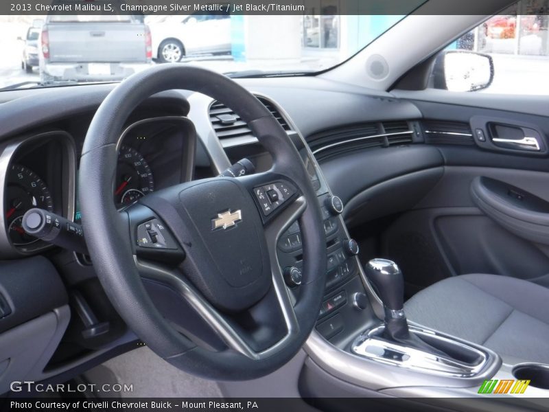 Champagne Silver Metallic / Jet Black/Titanium 2013 Chevrolet Malibu LS
