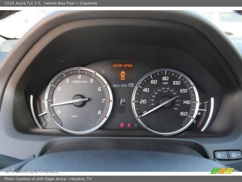 Fathom Blue Pearl / Graystone 2016 Acura TLX 3.5