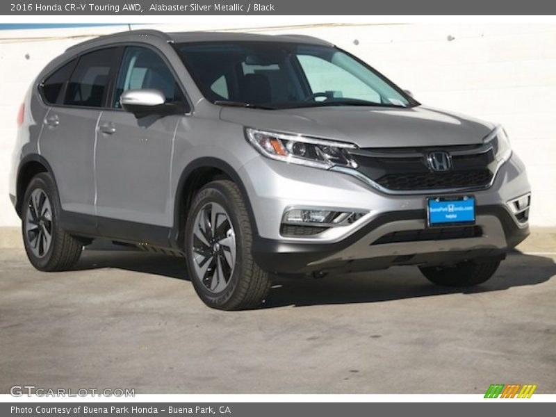 Alabaster Silver Metallic / Black 2016 Honda CR-V Touring AWD