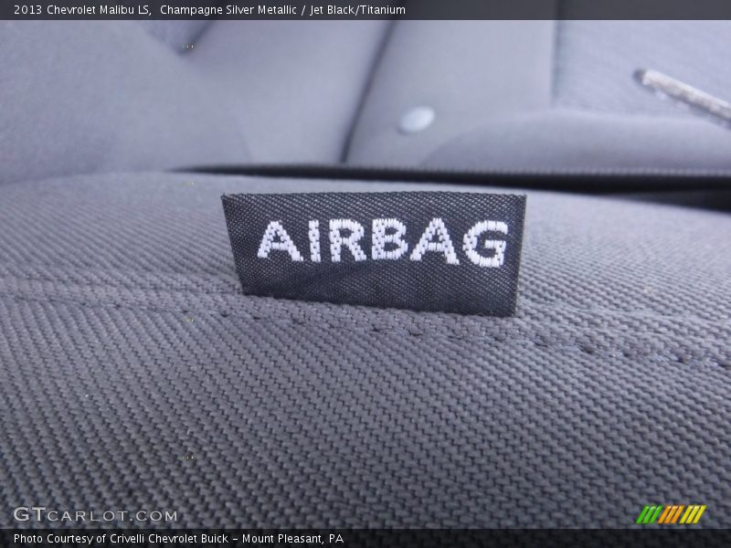 Champagne Silver Metallic / Jet Black/Titanium 2013 Chevrolet Malibu LS