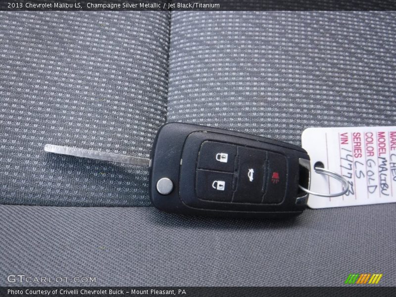 Champagne Silver Metallic / Jet Black/Titanium 2013 Chevrolet Malibu LS