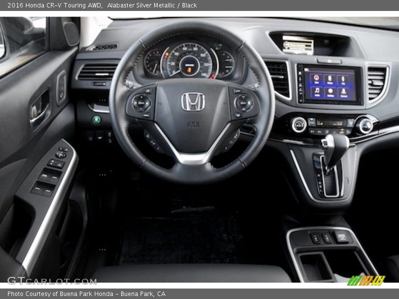 Alabaster Silver Metallic / Black 2016 Honda CR-V Touring AWD