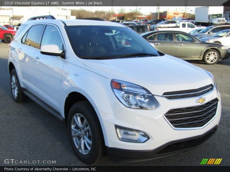 Summit White / Jet Black 2016 Chevrolet Equinox LT AWD