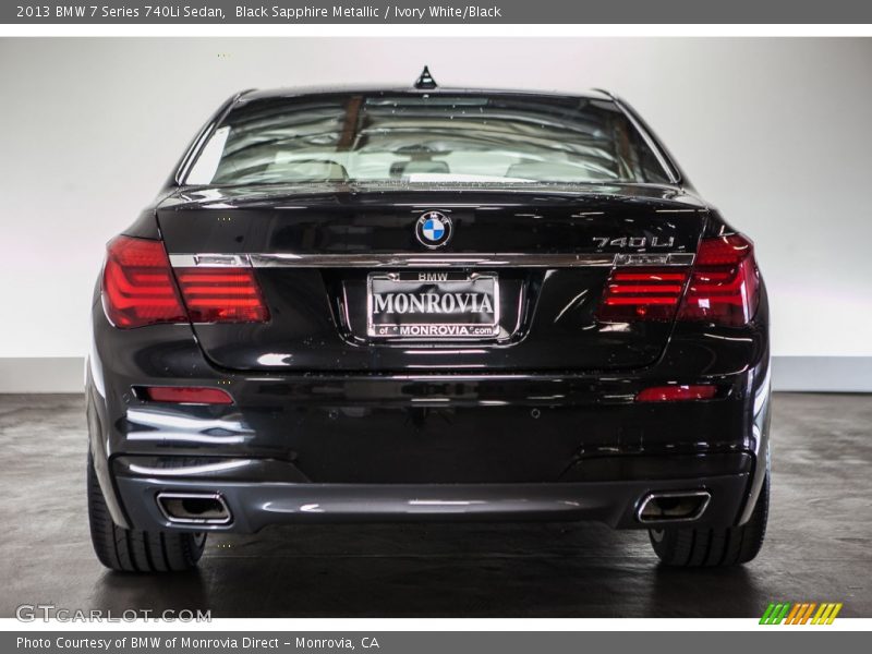 Black Sapphire Metallic / Ivory White/Black 2013 BMW 7 Series 740Li Sedan
