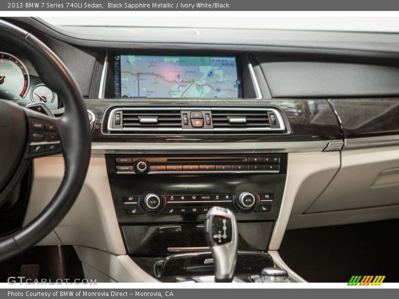 Black Sapphire Metallic / Ivory White/Black 2013 BMW 7 Series 740Li Sedan