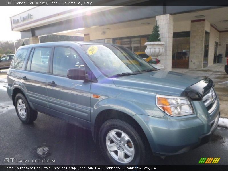 Steel Blue Metallic / Gray 2007 Honda Pilot LX 4WD