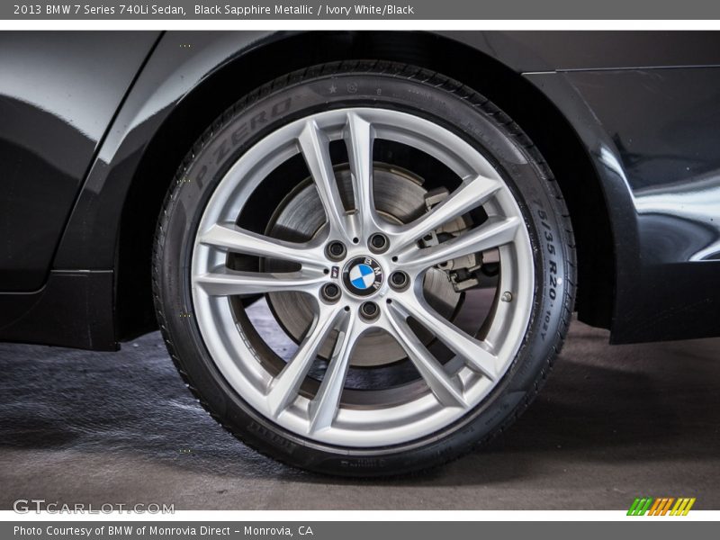 Black Sapphire Metallic / Ivory White/Black 2013 BMW 7 Series 740Li Sedan
