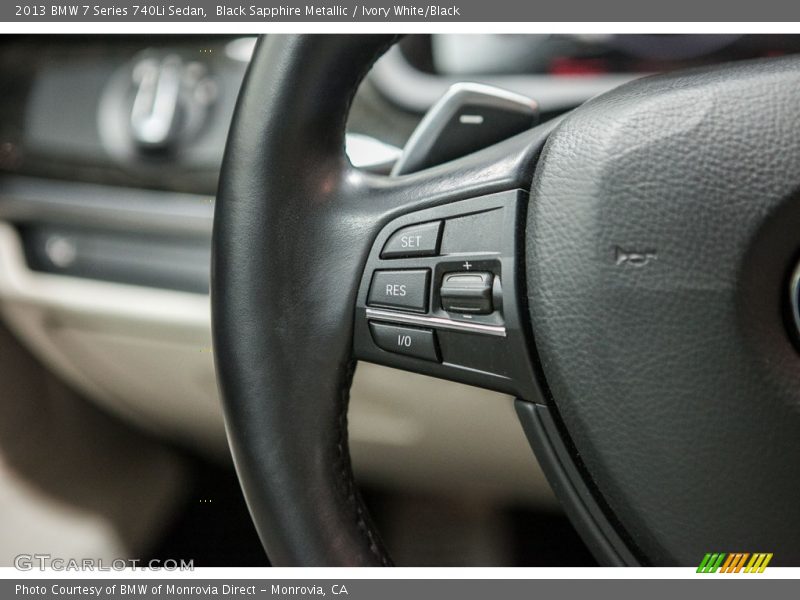 Black Sapphire Metallic / Ivory White/Black 2013 BMW 7 Series 740Li Sedan