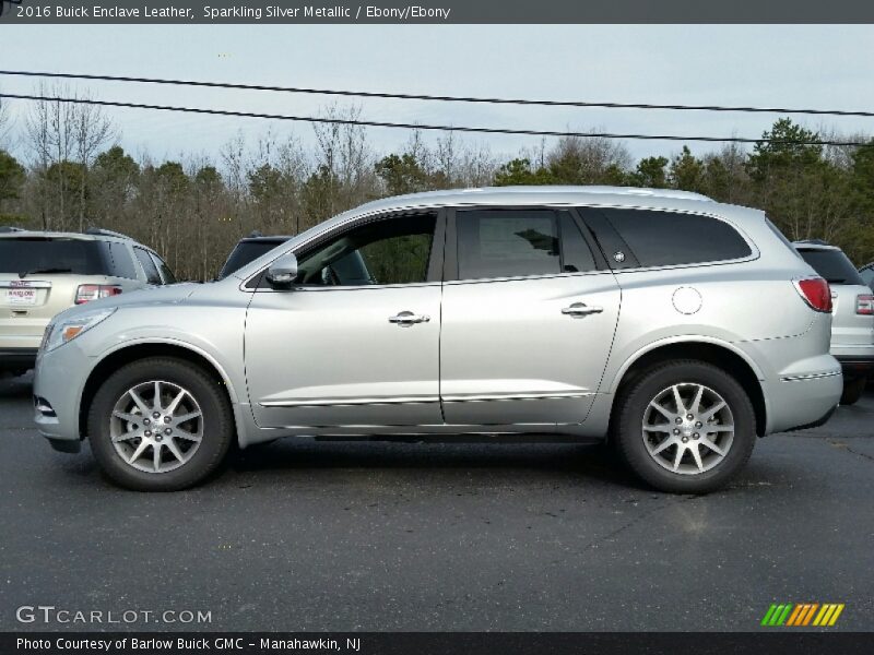 Sparkling Silver Metallic / Ebony/Ebony 2016 Buick Enclave Leather