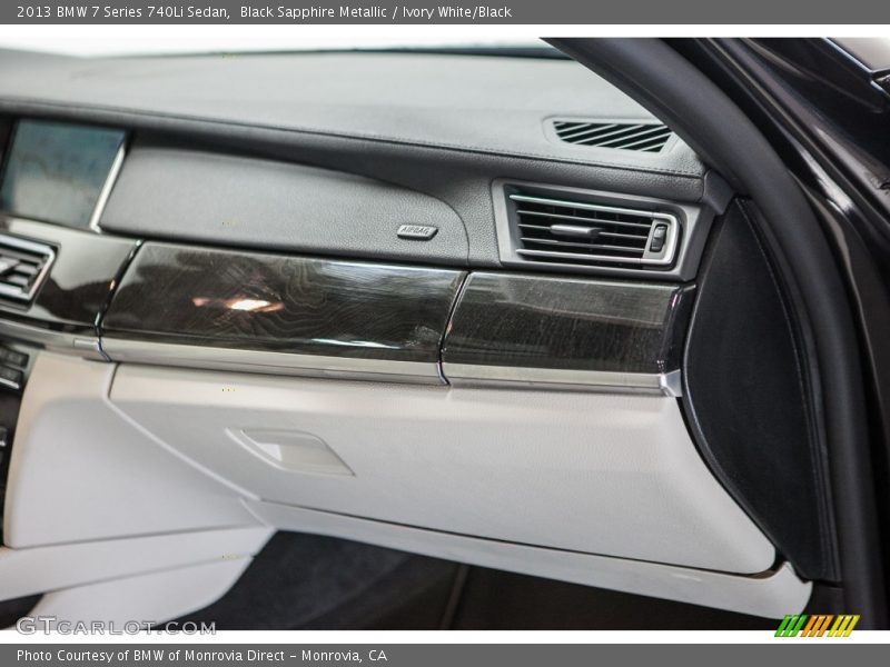 Black Sapphire Metallic / Ivory White/Black 2013 BMW 7 Series 740Li Sedan