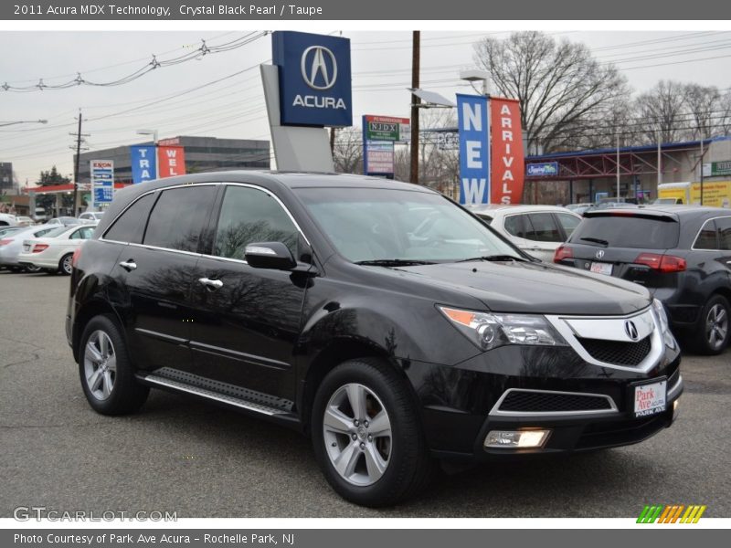 Crystal Black Pearl / Taupe 2011 Acura MDX Technology