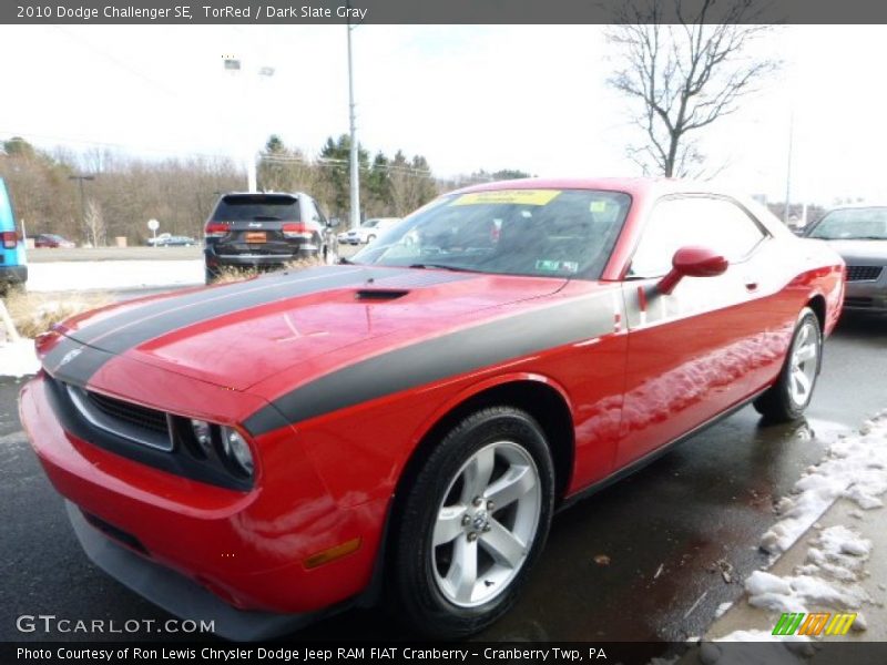 TorRed / Dark Slate Gray 2010 Dodge Challenger SE