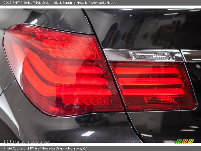 Black Sapphire Metallic / Ivory White/Black 2013 BMW 7 Series 740Li Sedan