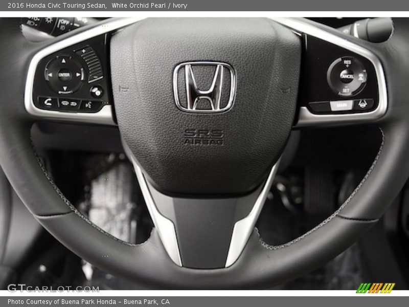 White Orchid Pearl / Ivory 2016 Honda Civic Touring Sedan