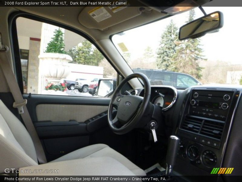 Dark Blue Pearl Metallic / Camel 2008 Ford Explorer Sport Trac XLT