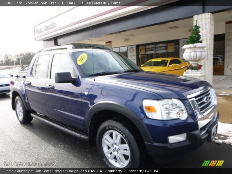 Dark Blue Pearl Metallic / Camel 2008 Ford Explorer Sport Trac XLT