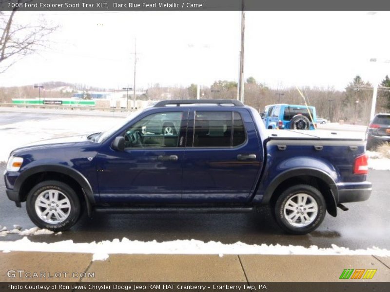 Dark Blue Pearl Metallic / Camel 2008 Ford Explorer Sport Trac XLT