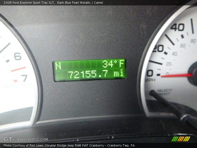 Dark Blue Pearl Metallic / Camel 2008 Ford Explorer Sport Trac XLT