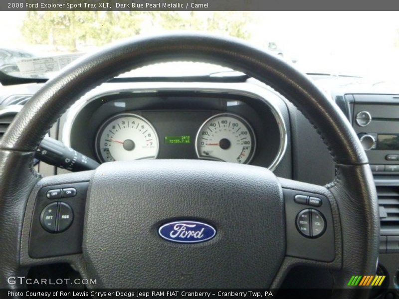 Dark Blue Pearl Metallic / Camel 2008 Ford Explorer Sport Trac XLT
