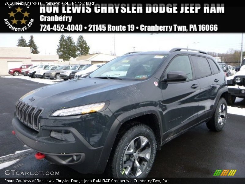 Rhino / Black 2016 Jeep Cherokee Trailhawk 4x4