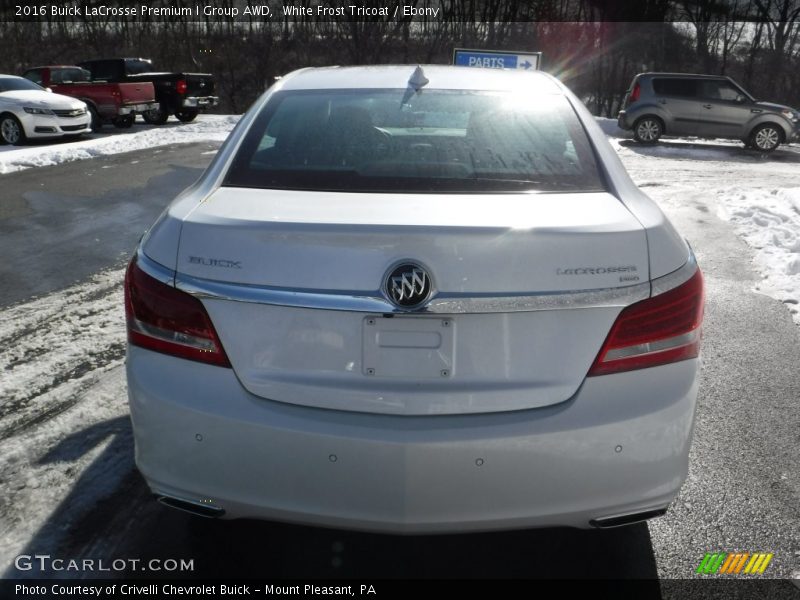 White Frost Tricoat / Ebony 2016 Buick LaCrosse Premium I Group AWD