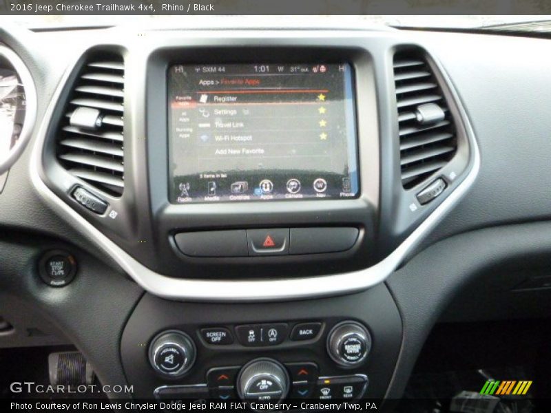 Rhino / Black 2016 Jeep Cherokee Trailhawk 4x4
