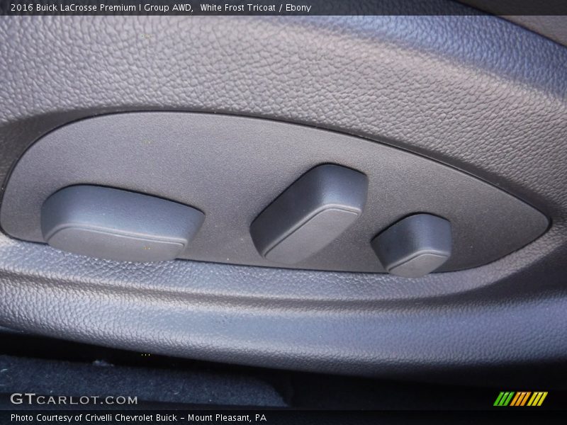 White Frost Tricoat / Ebony 2016 Buick LaCrosse Premium I Group AWD