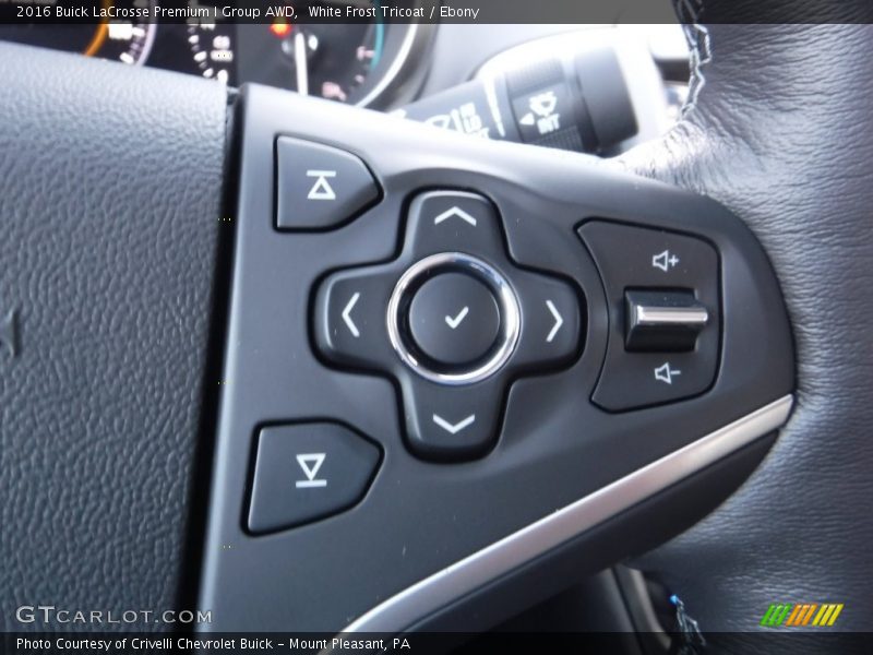 White Frost Tricoat / Ebony 2016 Buick LaCrosse Premium I Group AWD