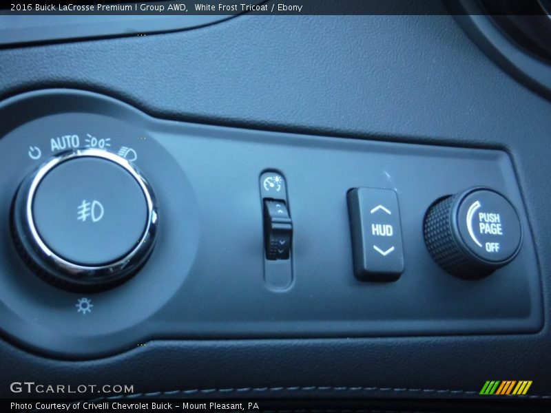 White Frost Tricoat / Ebony 2016 Buick LaCrosse Premium I Group AWD