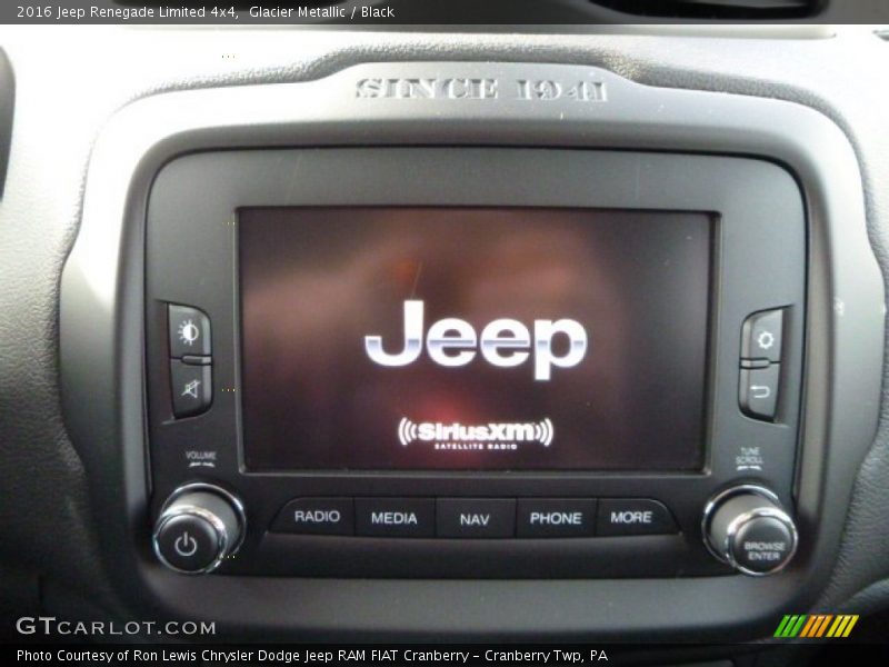 Glacier Metallic / Black 2016 Jeep Renegade Limited 4x4
