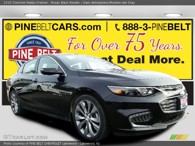 Mosaic Black Metallic / Dark Atmosphere/Medium Ash Gray 2016 Chevrolet Malibu Premier
