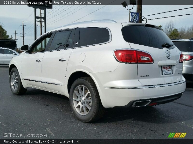 White Frost Tricoat / Choccachino/Cocoa 2016 Buick Enclave Leather