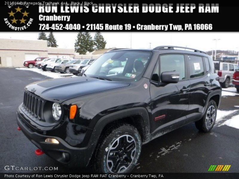 Black / Black 2016 Jeep Renegade Trailhawk 4x4