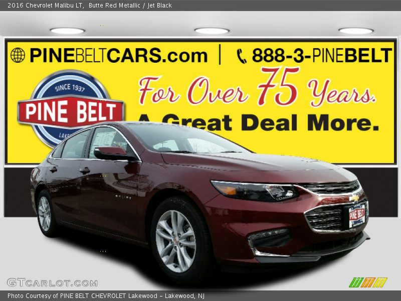 Butte Red Metallic / Jet Black 2016 Chevrolet Malibu LT