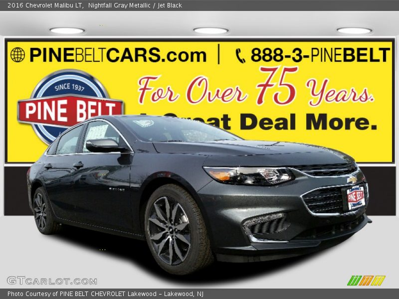 Nightfall Gray Metallic / Jet Black 2016 Chevrolet Malibu LT