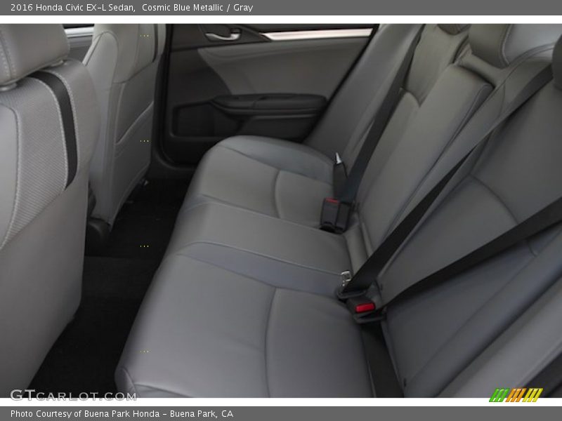 Cosmic Blue Metallic / Gray 2016 Honda Civic EX-L Sedan