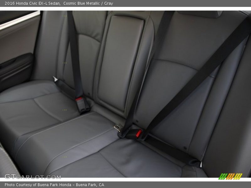 Cosmic Blue Metallic / Gray 2016 Honda Civic EX-L Sedan