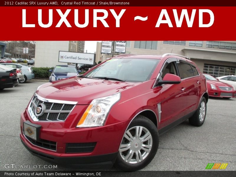 Crystal Red Tintcoat / Shale/Brownstone 2012 Cadillac SRX Luxury AWD