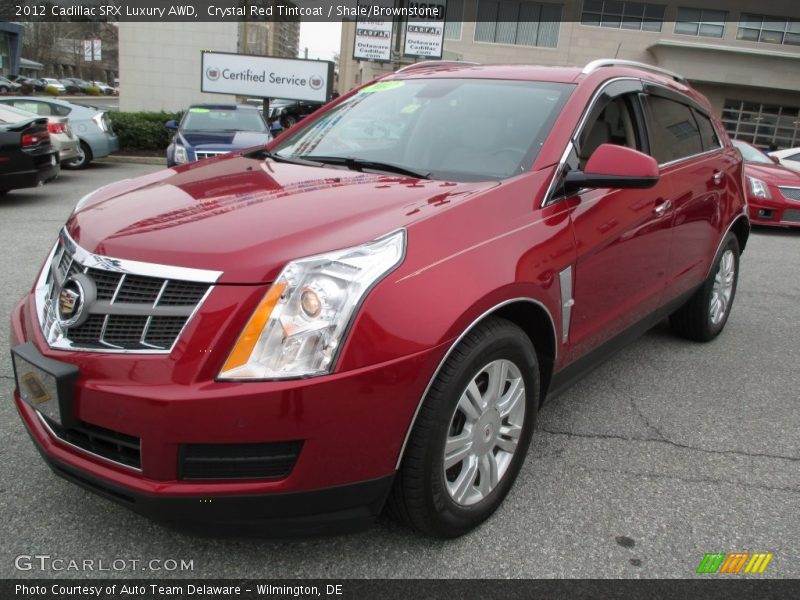 Crystal Red Tintcoat / Shale/Brownstone 2012 Cadillac SRX Luxury AWD