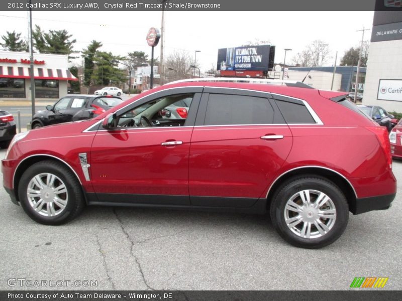 Crystal Red Tintcoat / Shale/Brownstone 2012 Cadillac SRX Luxury AWD